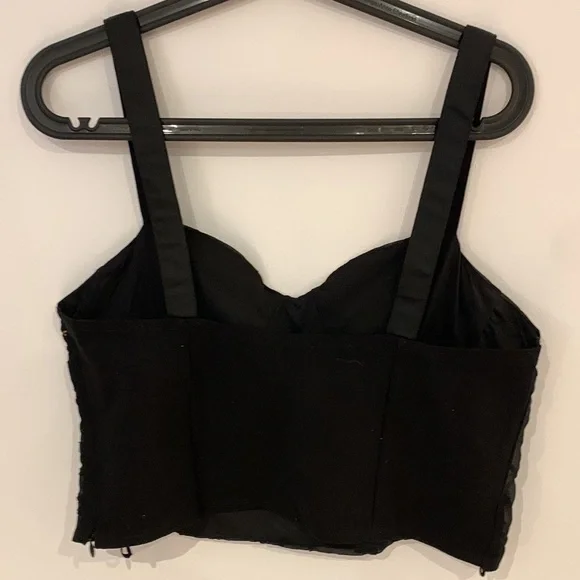 Zara black beaded crop top - Picture 4 of 4